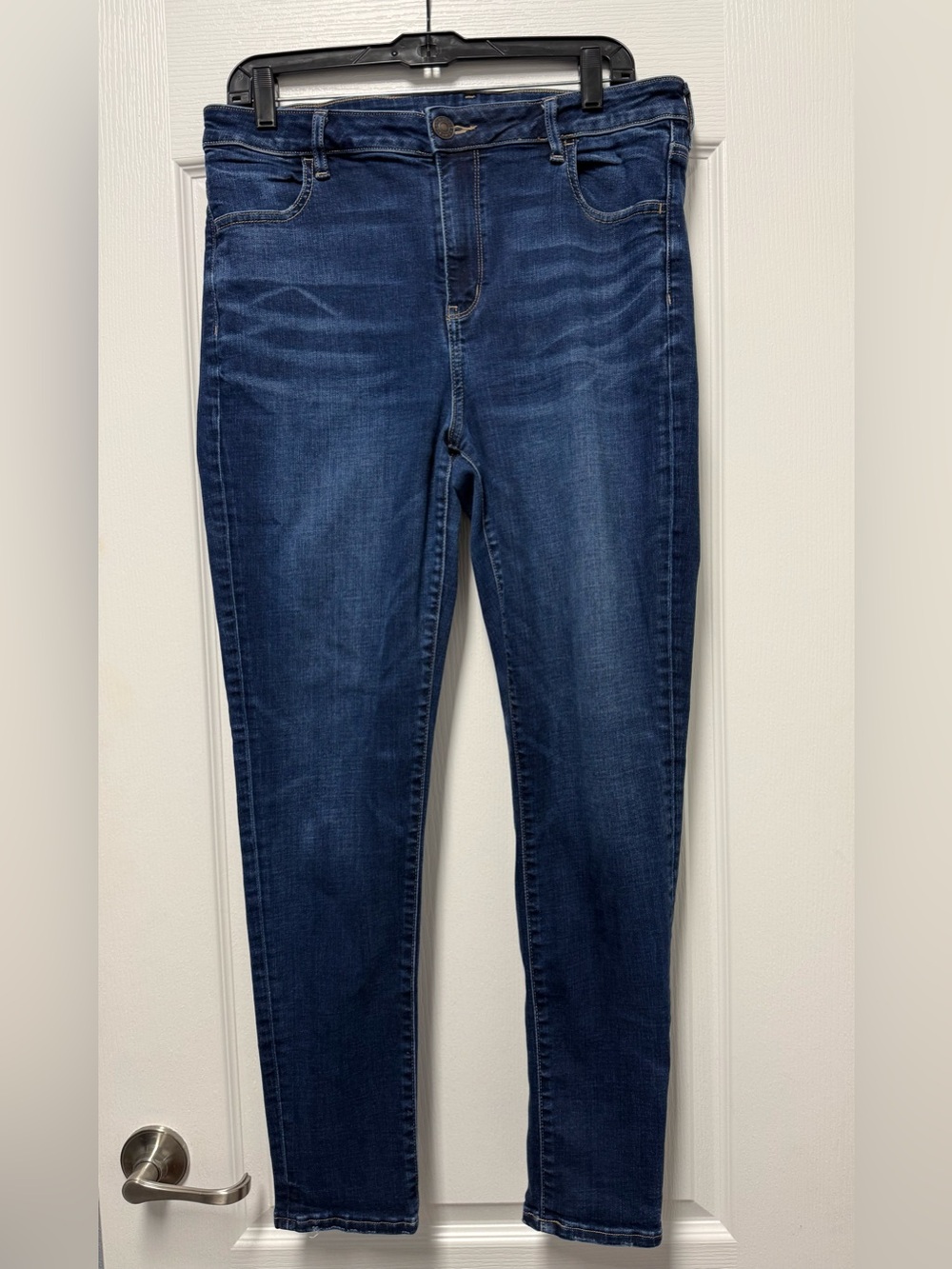 American Eagle Outfitters Women's Dark Blue Skinny Jeans Size 16
